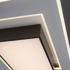 Plafonnier Paul-Neuhaus Q-ALTA LED Noir, 1 lumière, Télécommandes