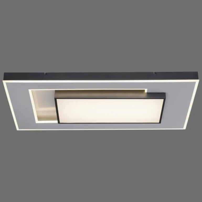 Plafonnier Paul-Neuhaus Q-ALTA LED Noir, 1 lumière, Télécommandes