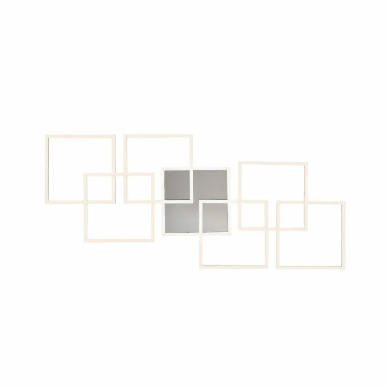 Plafonnier Paul-Neuhaus Q-INIGO LED Acier brossé, 7 lumières, Télécommandes