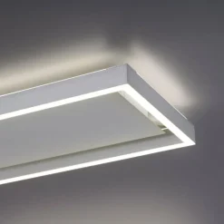 Plafonnier Paul-Neuhaus Q-KAAN LED Acier brossé, 2 lumières, Télécommandes