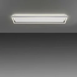 Plafonnier Paul-Neuhaus Q-KAAN LED Acier brossé, 2 lumières, Télécommandes