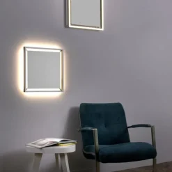 Plafonnier Paul-Neuhaus Q-KAAN LED Acier brossé, 2 lumières, Télécommandes