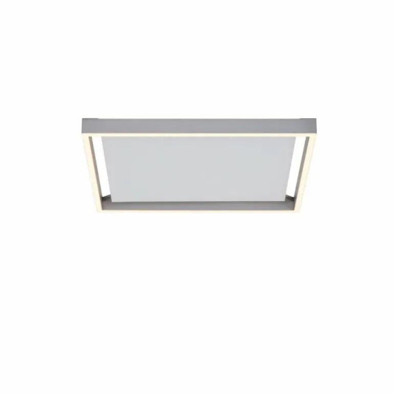 Plafonnier Paul-Neuhaus Q-KAAN LED Acier brossé, 2 lumières, Télécommandes