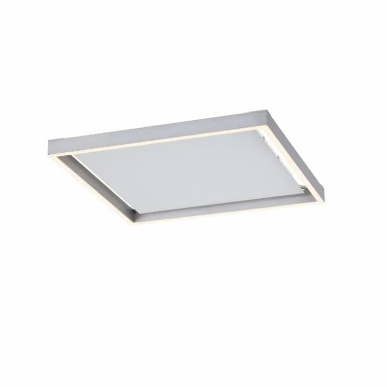 Plafonnier Paul-Neuhaus Q-KAAN LED Acier brossé, 2 lumières, Télécommandes