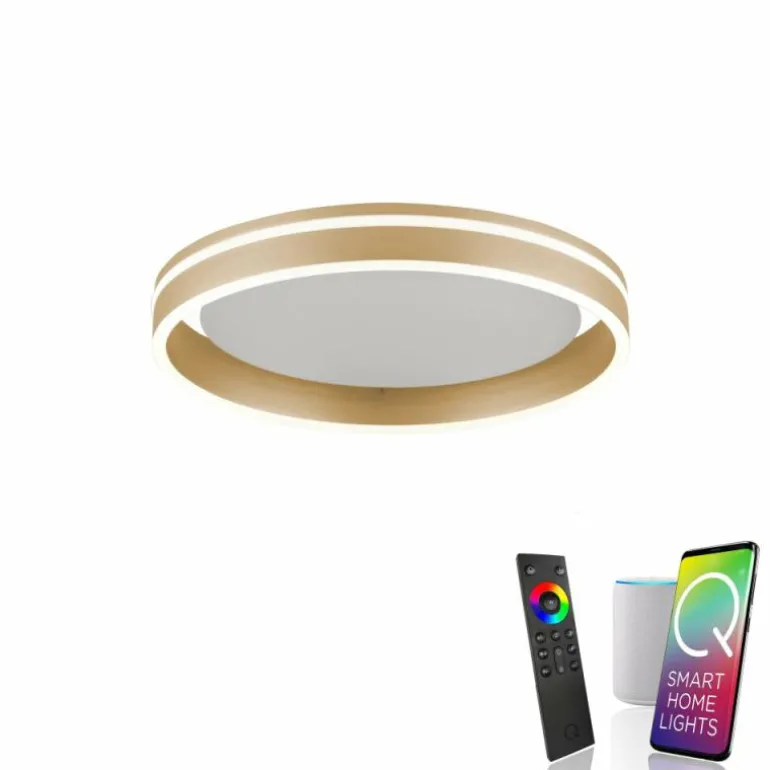 Plafonnier Paul-Neuhaus Q-VITO LED Laiton, 1 lumière, Télécommandes