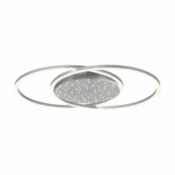 Plafonnier Paul-Neuhaus YUKI LED Acier brossé, 3 lumières, Télécommandes