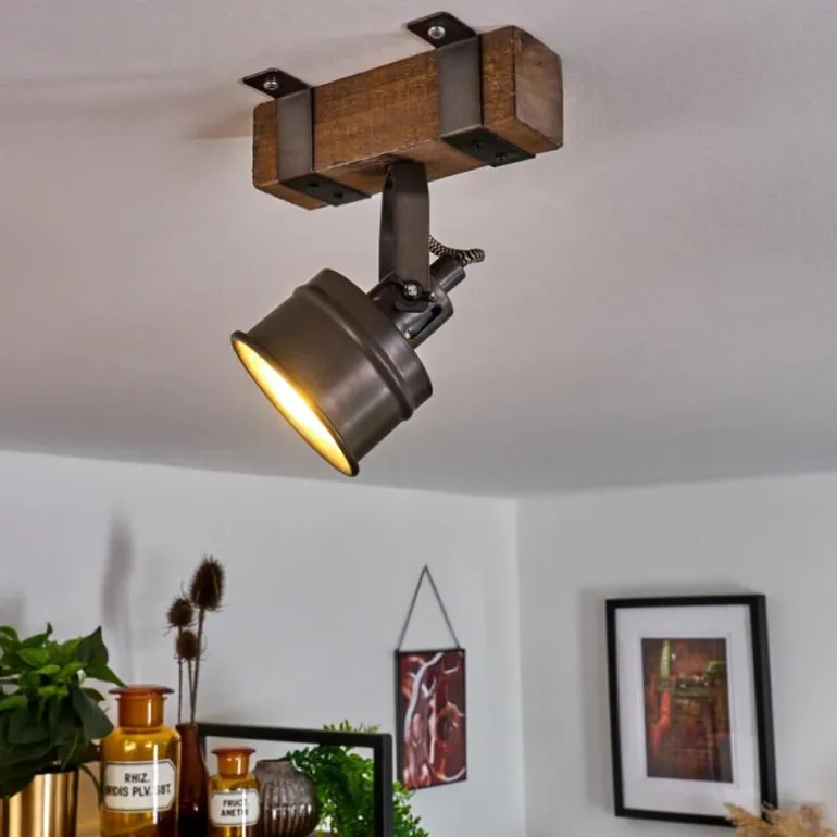 Plafonnier Pehefito Brun, Gris, Noir, 1 lumière