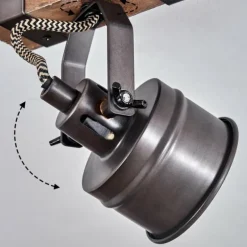 Plafonnier Pehefito Brun, Gris, Noir, 1 lumière