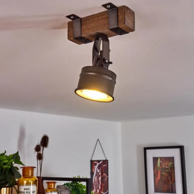 Plafonnier Pehefito Brun, Gris, Noir, 1 lumière