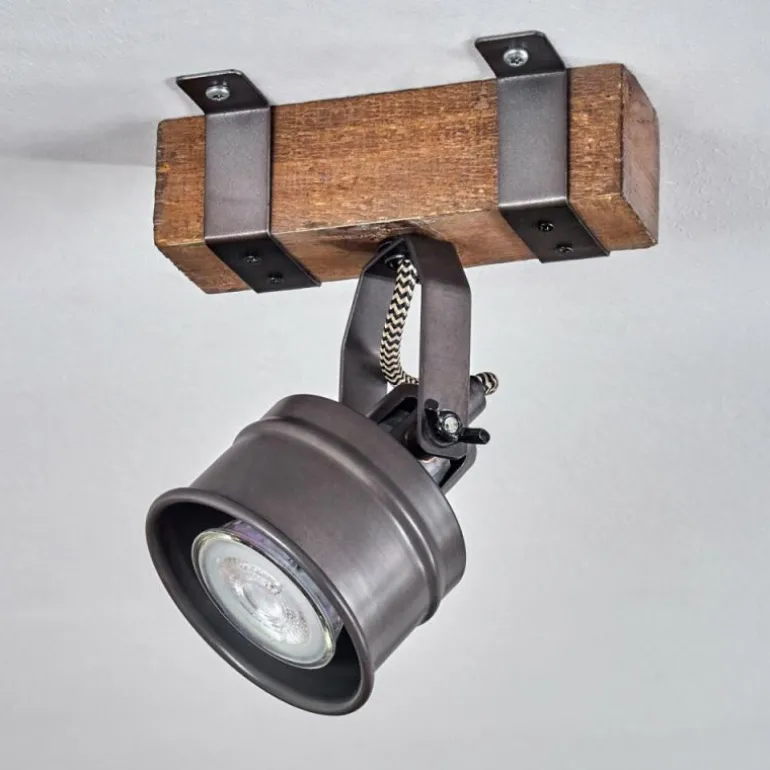 Plafonnier Pehefito Brun, Gris, Noir, 1 lumière