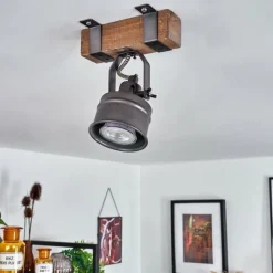 Plafonnier Pehefito Brun, Gris, Noir, 1 lumière