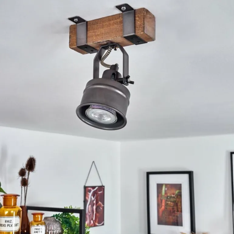 Plafonnier Pehefito Brun, Gris, Noir, 1 lumière