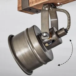 Plafonnier Pehefito Brun, Noir, 6 lumières