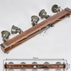 Plafonnier Pehefito Brun, Noir, 5 lumières