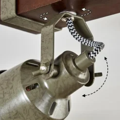 Plafonnier Pehefito Brun, Noir, 6 lumières