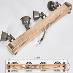 Plafonnier Pehefito Écru, Noir, 4 lumières