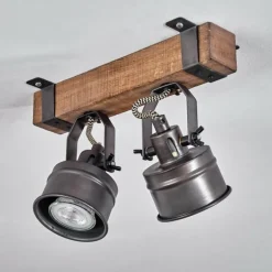 Plafonnier Pehefito Noir, 2 lumières