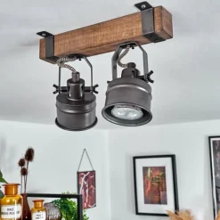 Plafonnier Pehefito Noir, 2 lumières