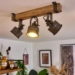 Plafonnier Pehefito Noir, 3 lumières