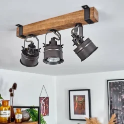 Plafonnier Pehefito Noir, 3 lumières