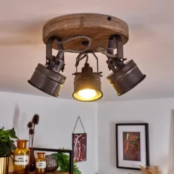 Plafonnier Pehefito Noir, 3 lumières