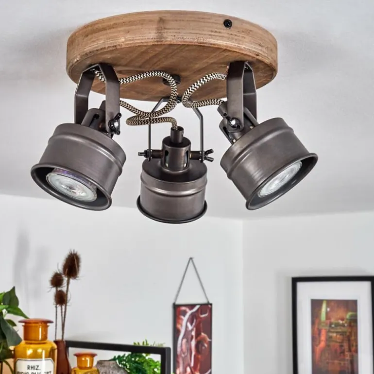 Plafonnier Pehefito Noir, 3 lumières