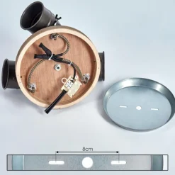 Plafonnier Pehefito Noir, 3 lumières