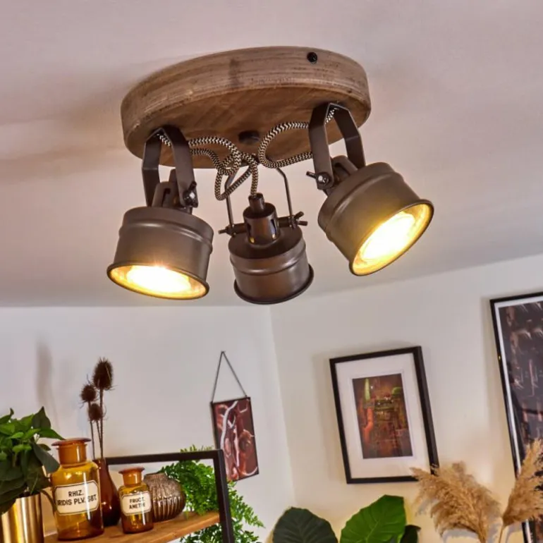 Plafonnier Pehefito Noir, 3 lumières