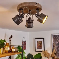 Plafonnier Pehefito Noir, 3 lumières