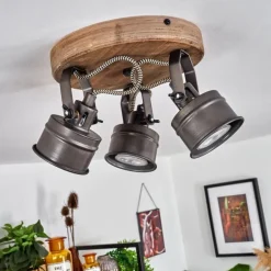 Plafonnier Pehefito Noir, 3 lumières