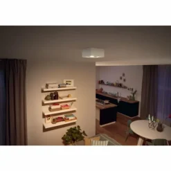 Plafonnier Philips Box LED Blanc, 4 lumières