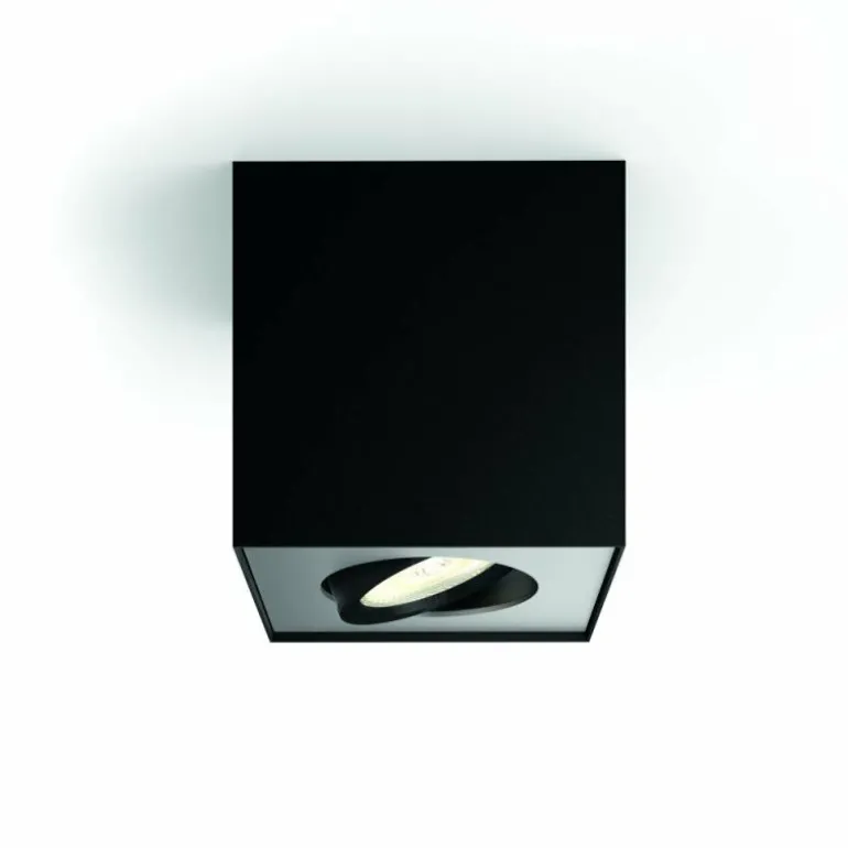 Plafonnier Philips Box LED Noir, 1 lumière