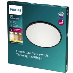 Plafonnier Philips CL550 LED Noir, Blanc, 1 lumière