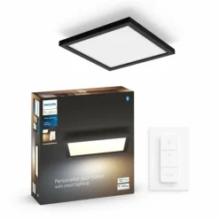Plafonnier Philips Hue Aurelle LED Noir, Blanc, 1 lumière