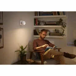 Plafonnier Philips Hue Buckram LED Blanc, 1 lumière