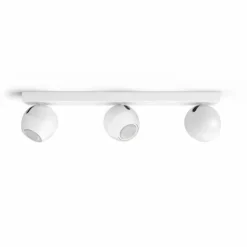 Plafonnier Philips Hue Buckram LED Blanc, 3 lumières, Télécommandes