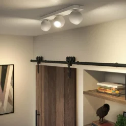 Plafonnier Philips Hue Buckram LED Blanc, 3 lumières, Télécommandes