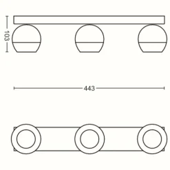 Plafonnier Philips Hue Buckram LED Blanc, 3 lumières, Télécommandes