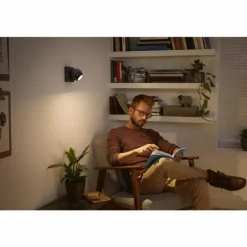 Plafonnier Philips Hue Buckram LED Noir, 1 lumière