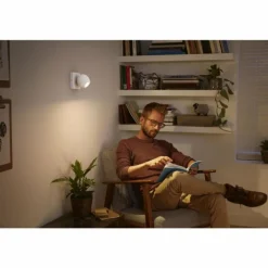 Plafonnier Philips Hue Buckram LED Blanc, 1 lumière, Télécommandes