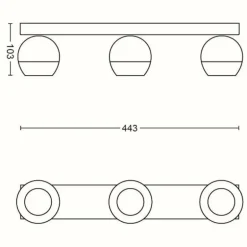 Plafonnier Philips Hue Buckram LED Noir, 3 lumières, Télécommandes