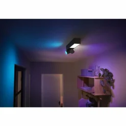 Plafonnier Philips HUE Centris LED Noir, 3 lumières, Changeur de couleurs