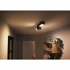 Plafonnier Philips HUE Centris LED Noir, 3 lumières, Changeur de couleurs