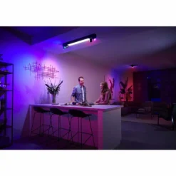 Plafonnier Philips HUE Centris LED Noir, 4 lumières, Changeur de couleurs