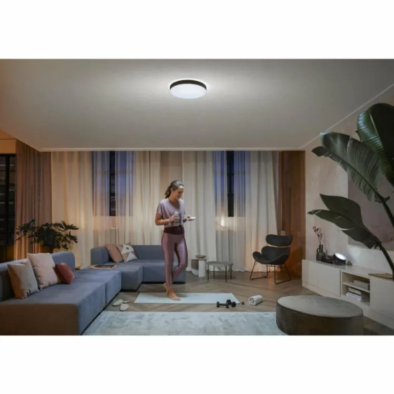 Plafonnier Philips Hue Enrave LED Noir, 1 lumière, Télécommandes