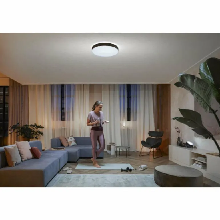 Plafonnier Philips Hue Enrave LED Noir, 1 lumière, Télécommandes