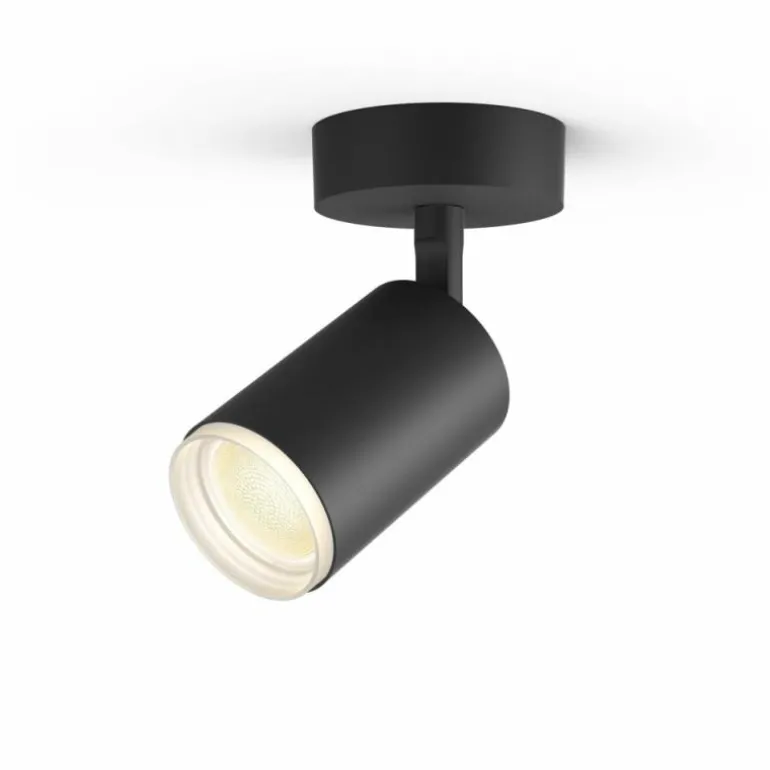 Plafonnier Philips Hue Fugato LED Noir, 1 lumière, Changeur de couleurs