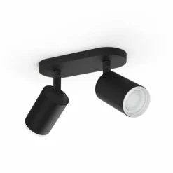 Plafonnier Philips Hue Fugato LED Noir, 2 lumières, Changeur de couleurs