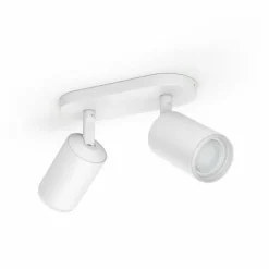 Plafonnier Philips Hue Fugato LED Blanc, 2 lumières, Changeur de couleurs