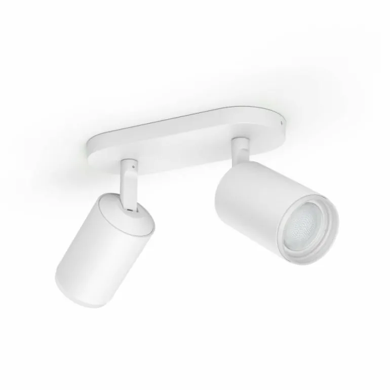 Plafonnier Philips Hue Fugato LED Blanc, 2 lumières, Changeur de couleurs